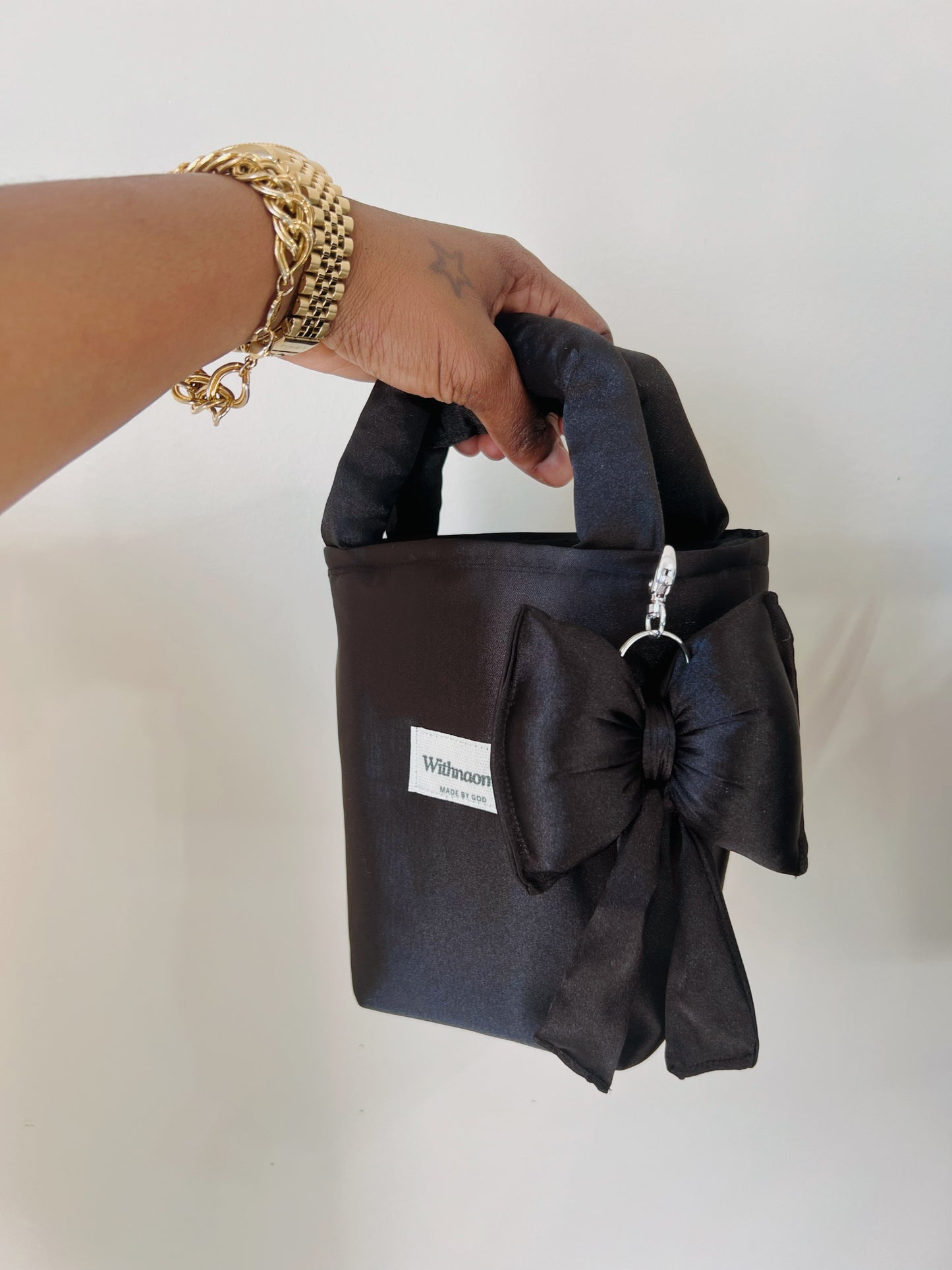 Give me satin bag charm | bow keychain