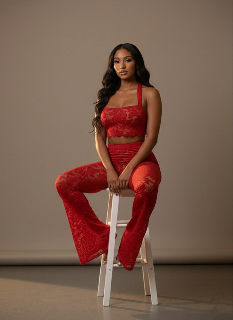 Aiko Lace set | scarlet