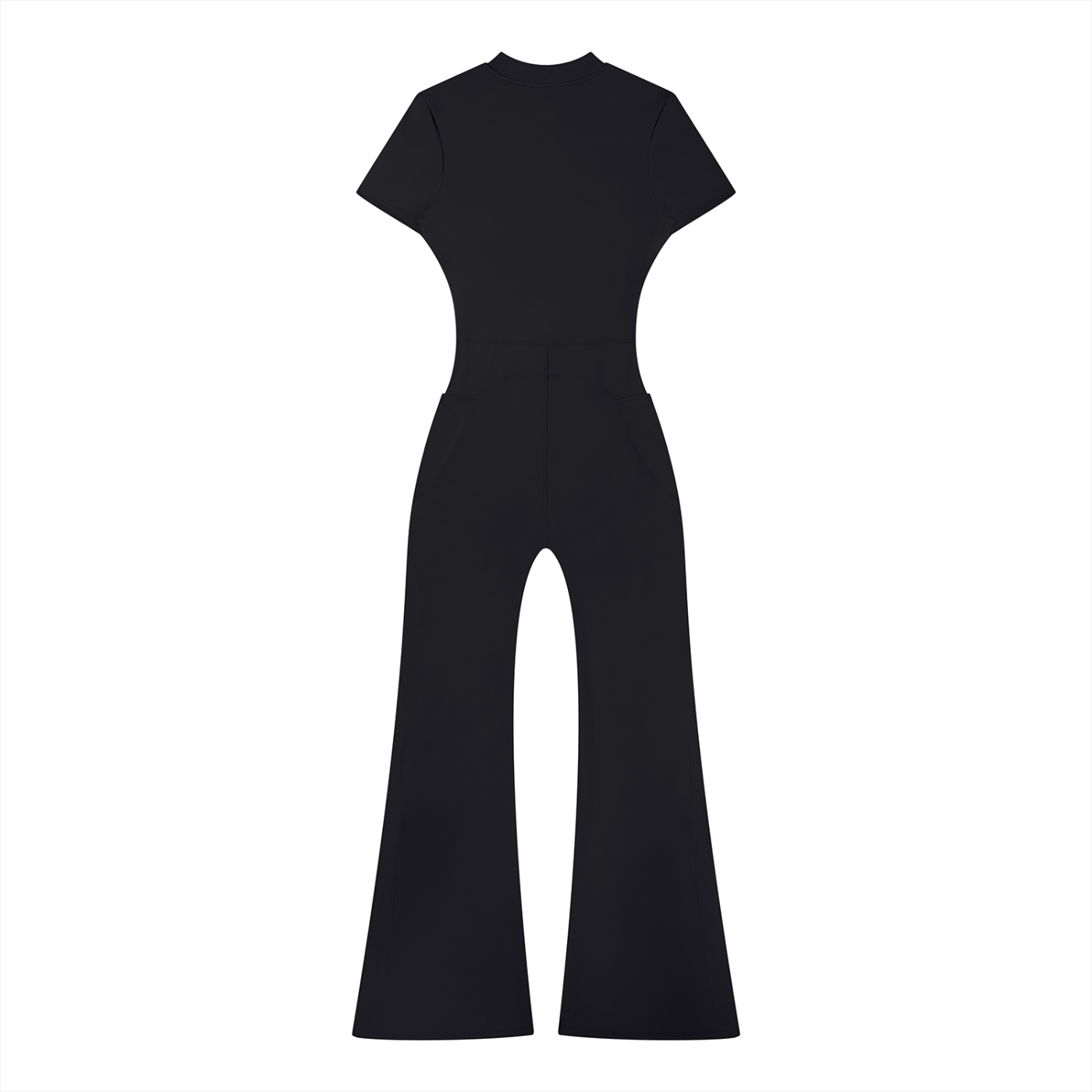 Weekend Runs Women’s Tight Flared Leg Quarter-Zip Jumpsuit