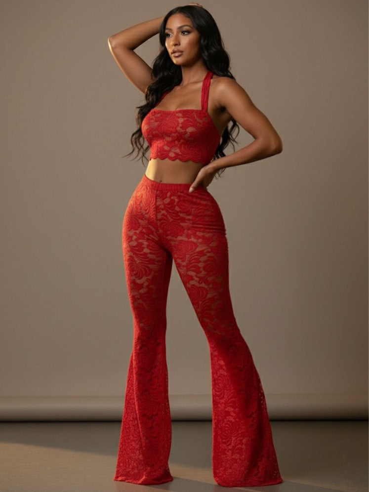 Aiko Lace set | scarlet