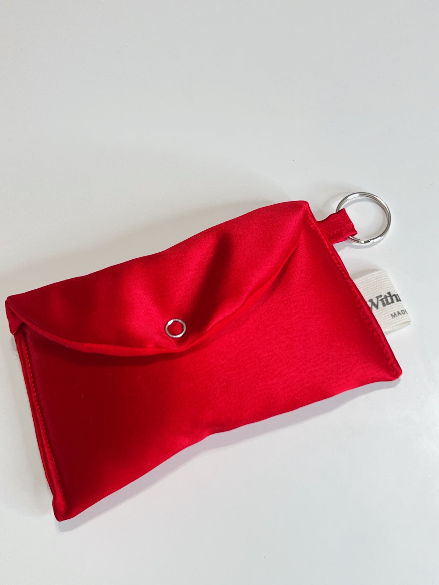 Breakfast at Tiffany’s satin card holder cherry
