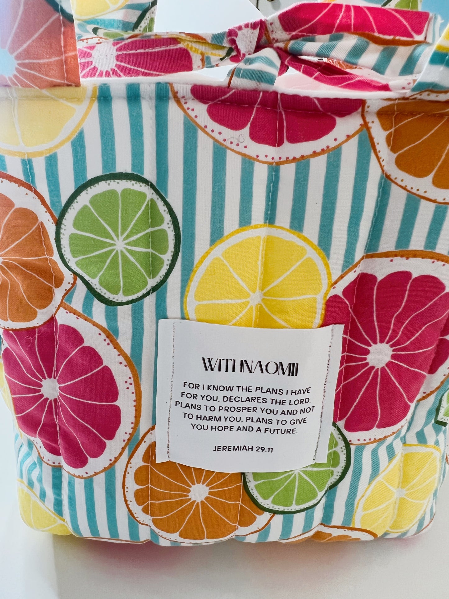 Jeremiah 29:11 the fruit mini bag (summer citrus)
