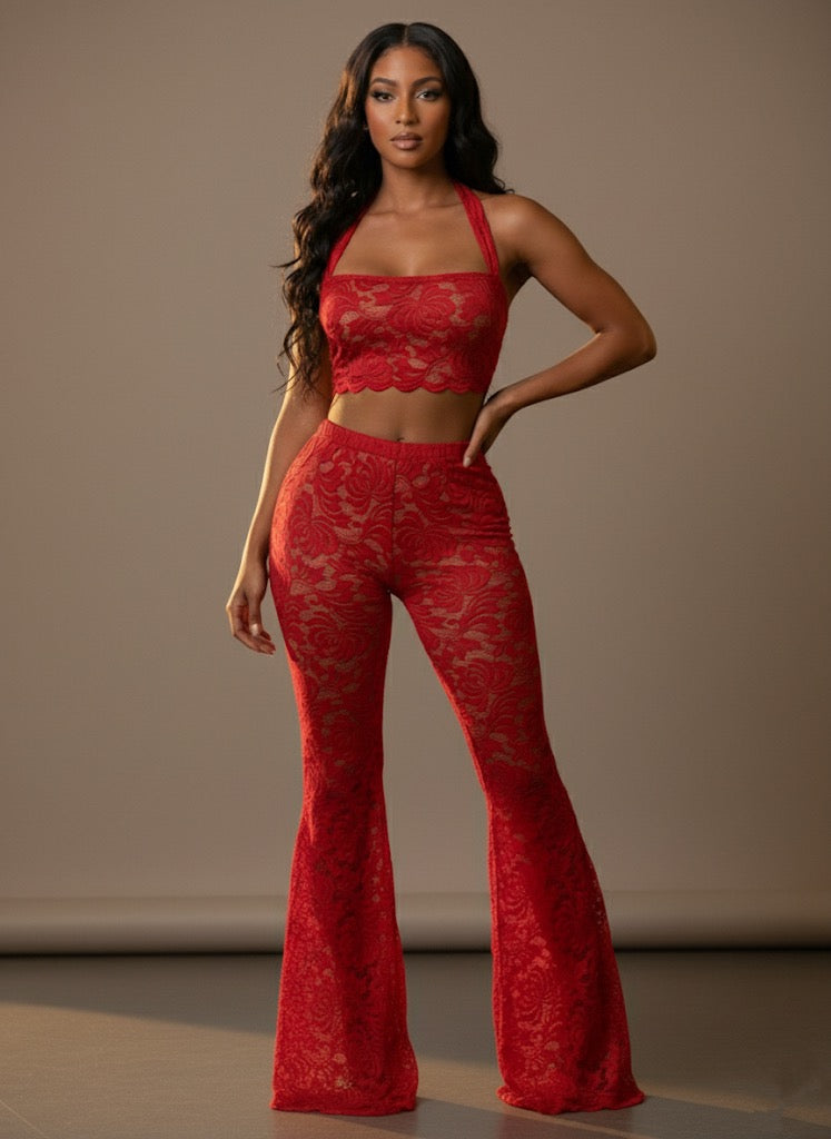 Aiko Lace set | scarlet