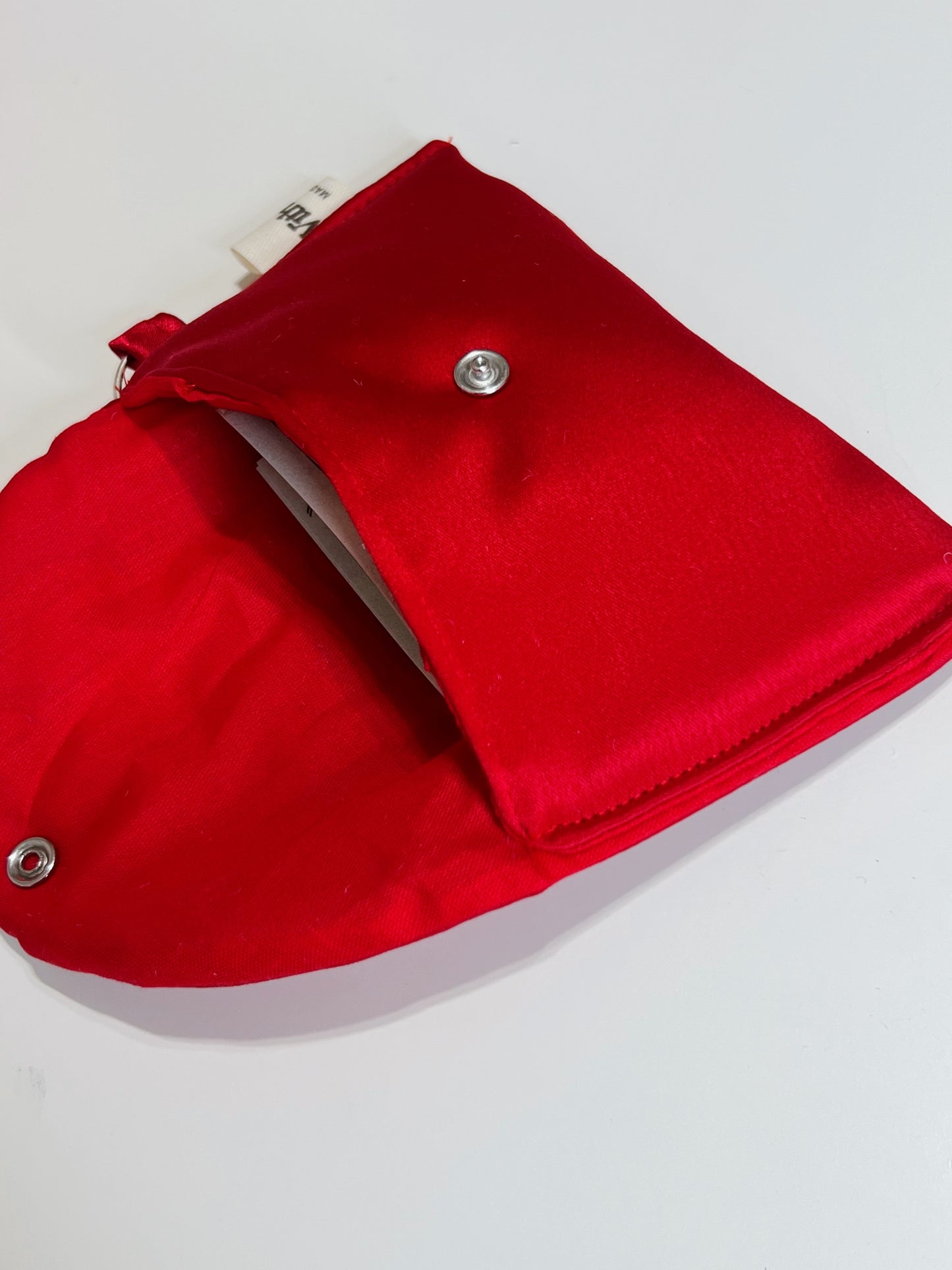 Breakfast at Tiffany’s satin card holder cherry