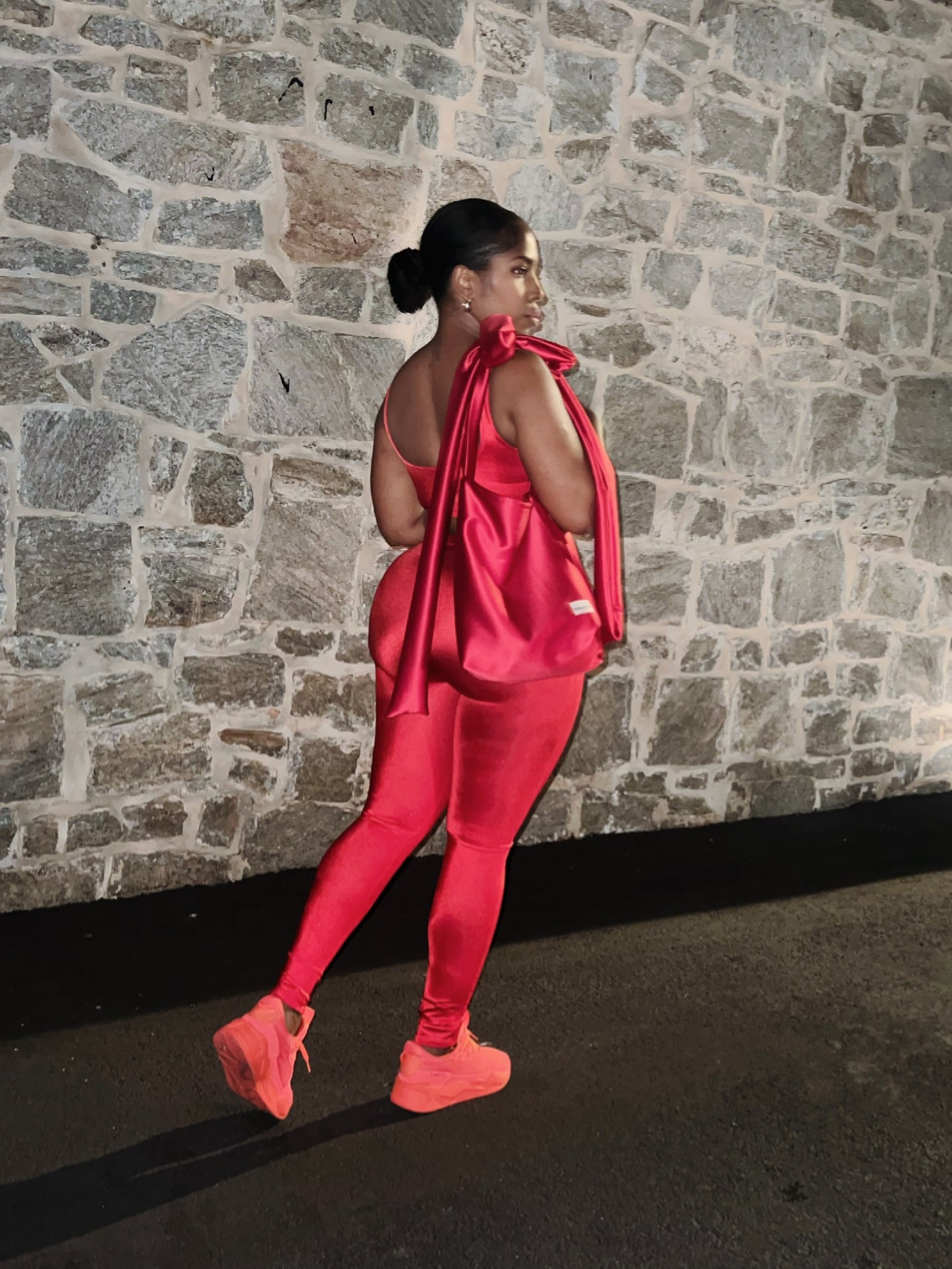 Second skin high waist leggings | cherry