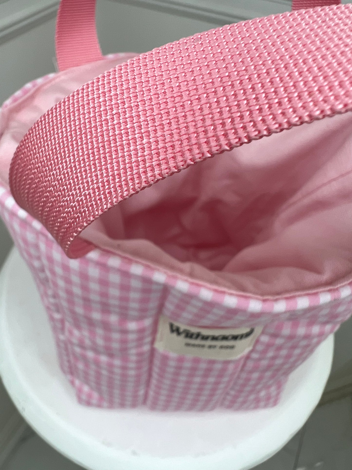The mini gingham pink bag