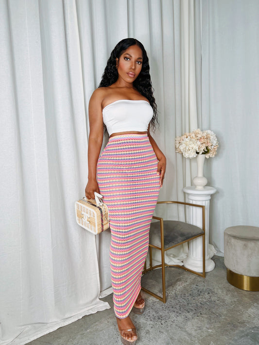 Sweetie 2 piece midi skirt set (Restock)