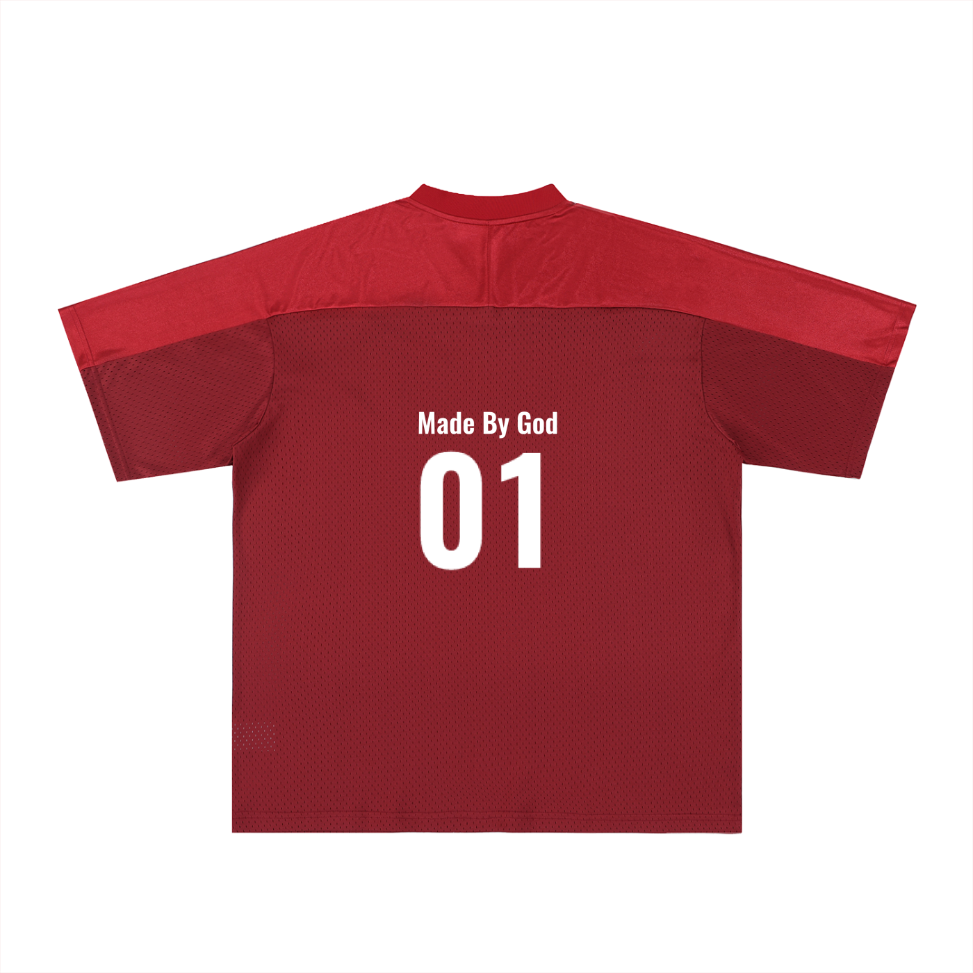 Oversized unisex Mesh V-Neck Jersey