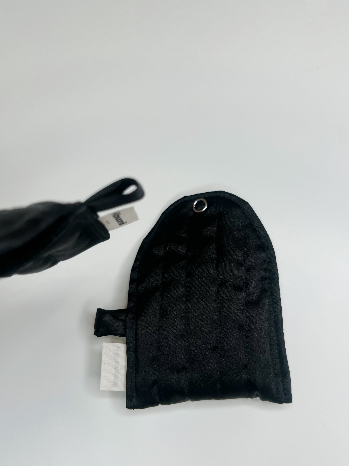 Satin obsession padded AirPod case with keychain hoop