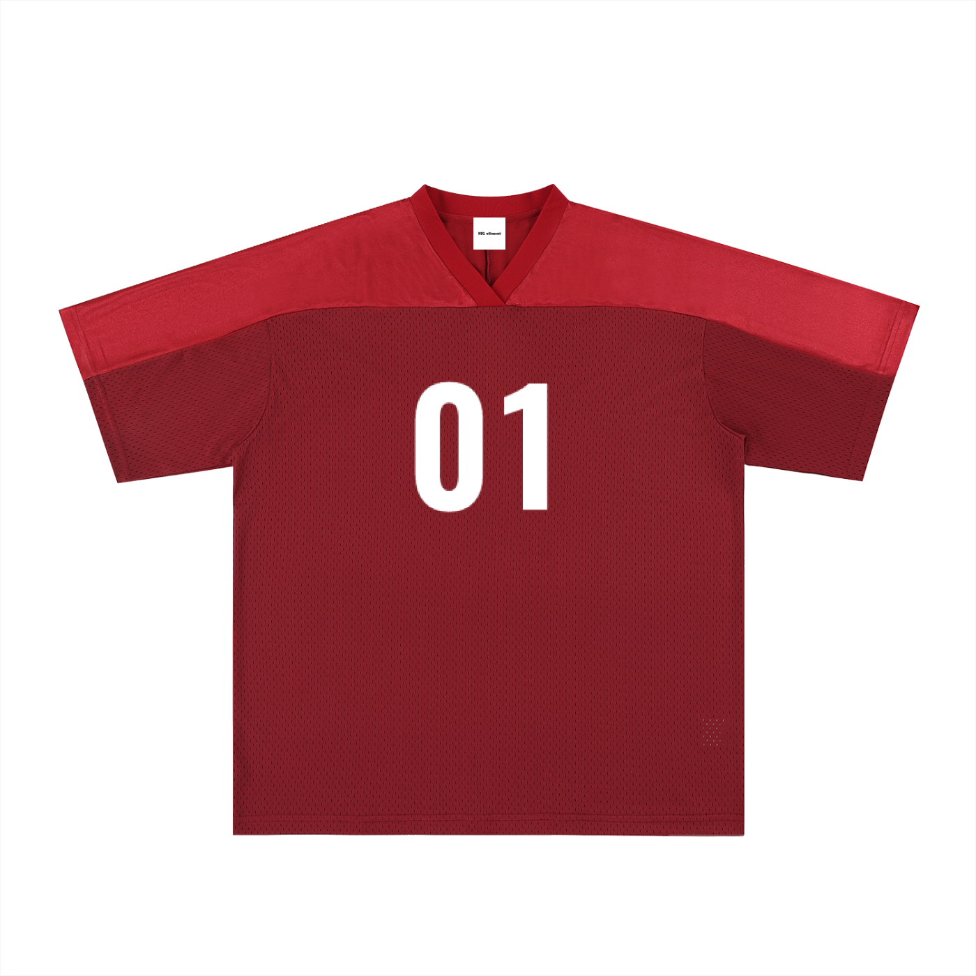 Oversized unisex Mesh V-Neck Jersey