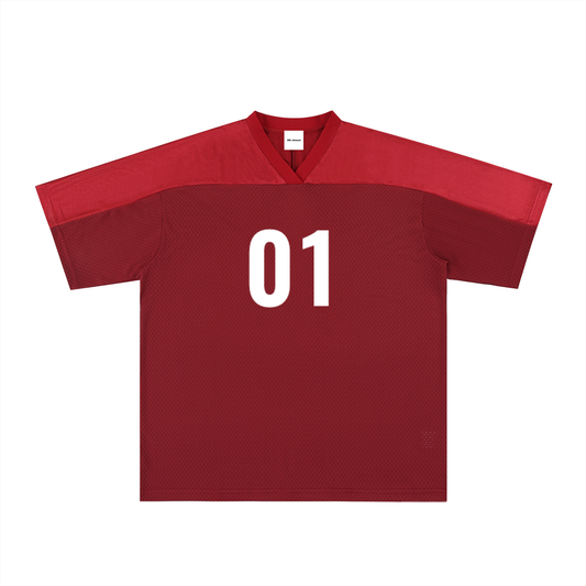 Oversized unisex Mesh V-Neck Jersey