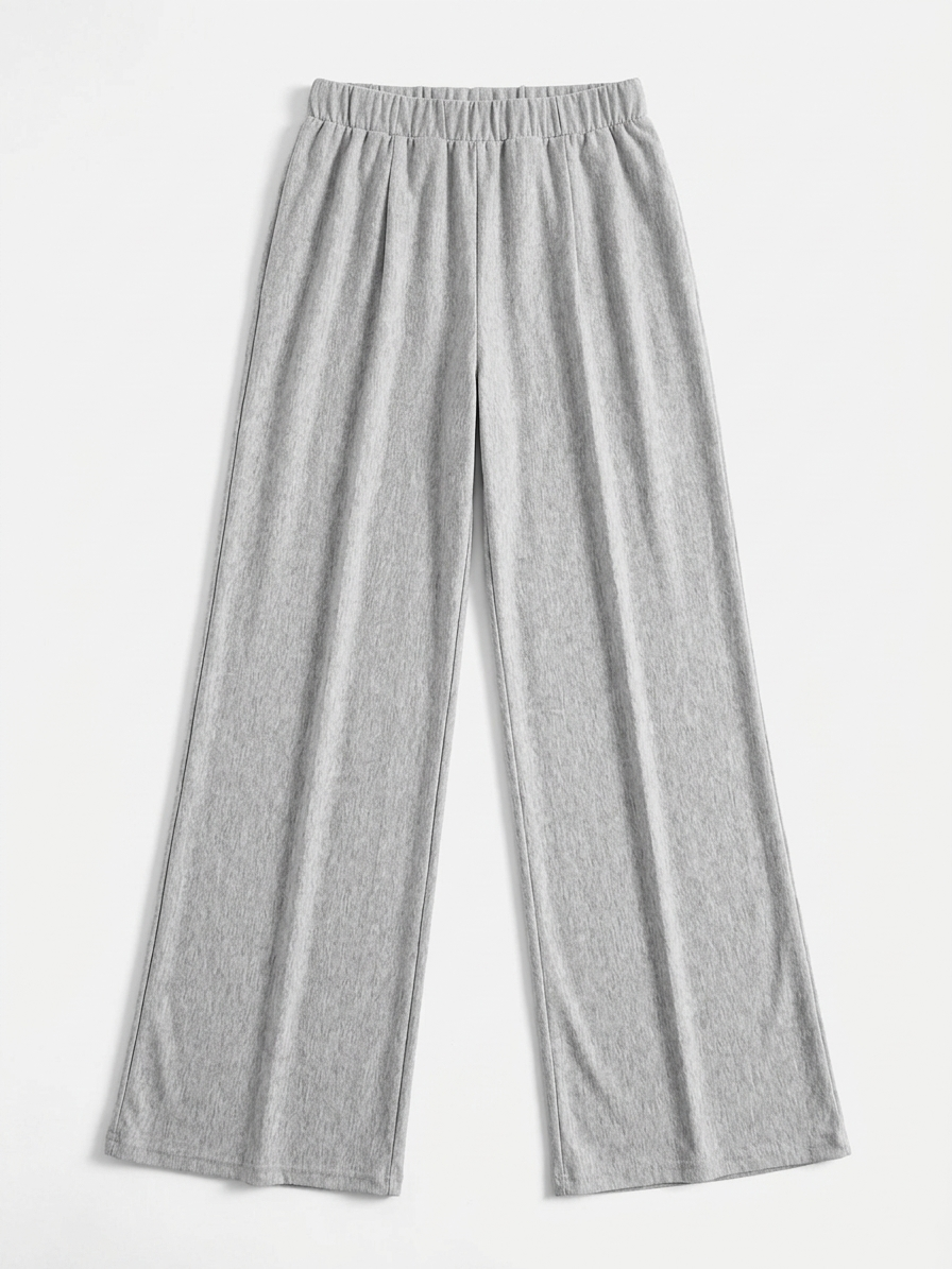 Muse Premium Heather Gray Wide-Leg Pants