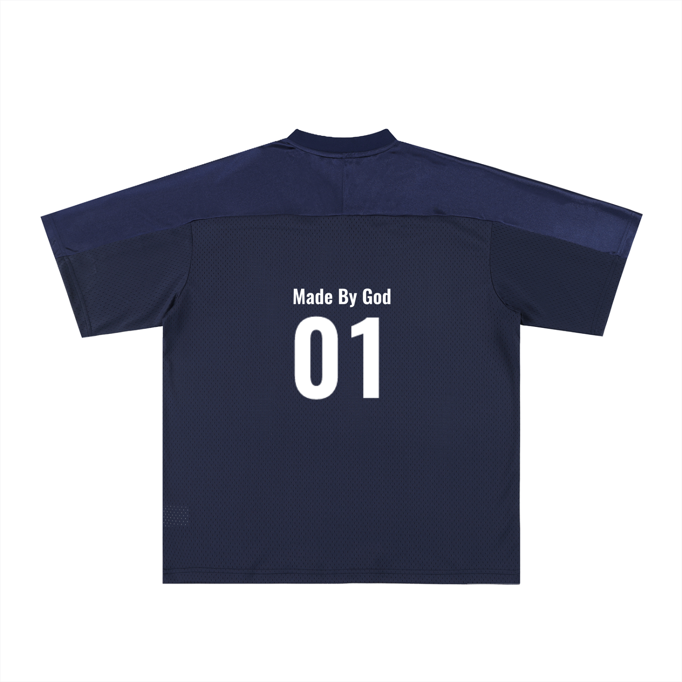 Oversized unisex Mesh V-Neck Jersey