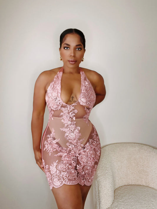 Her dress pink