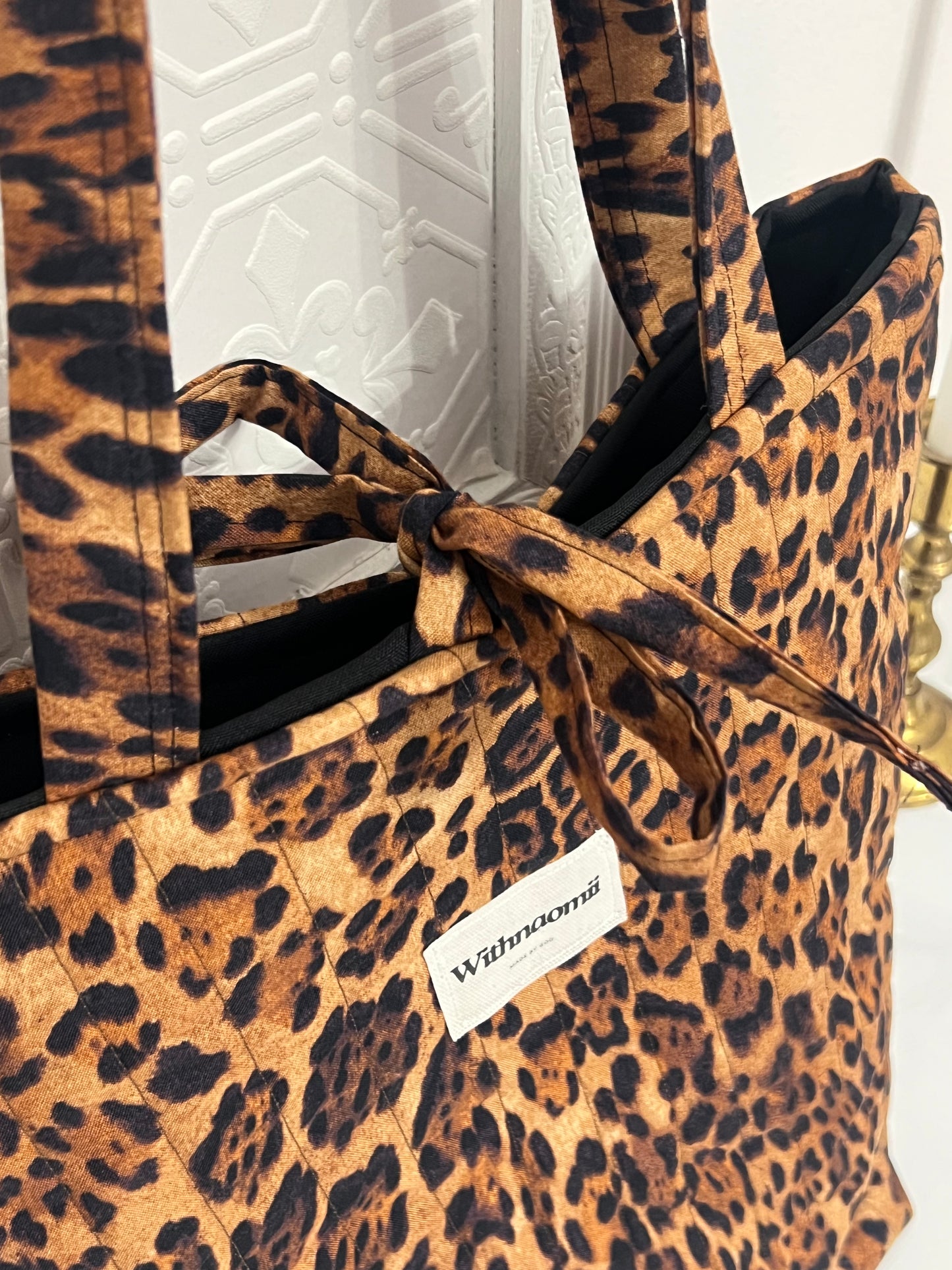 The Sunday tall quilted tote bag