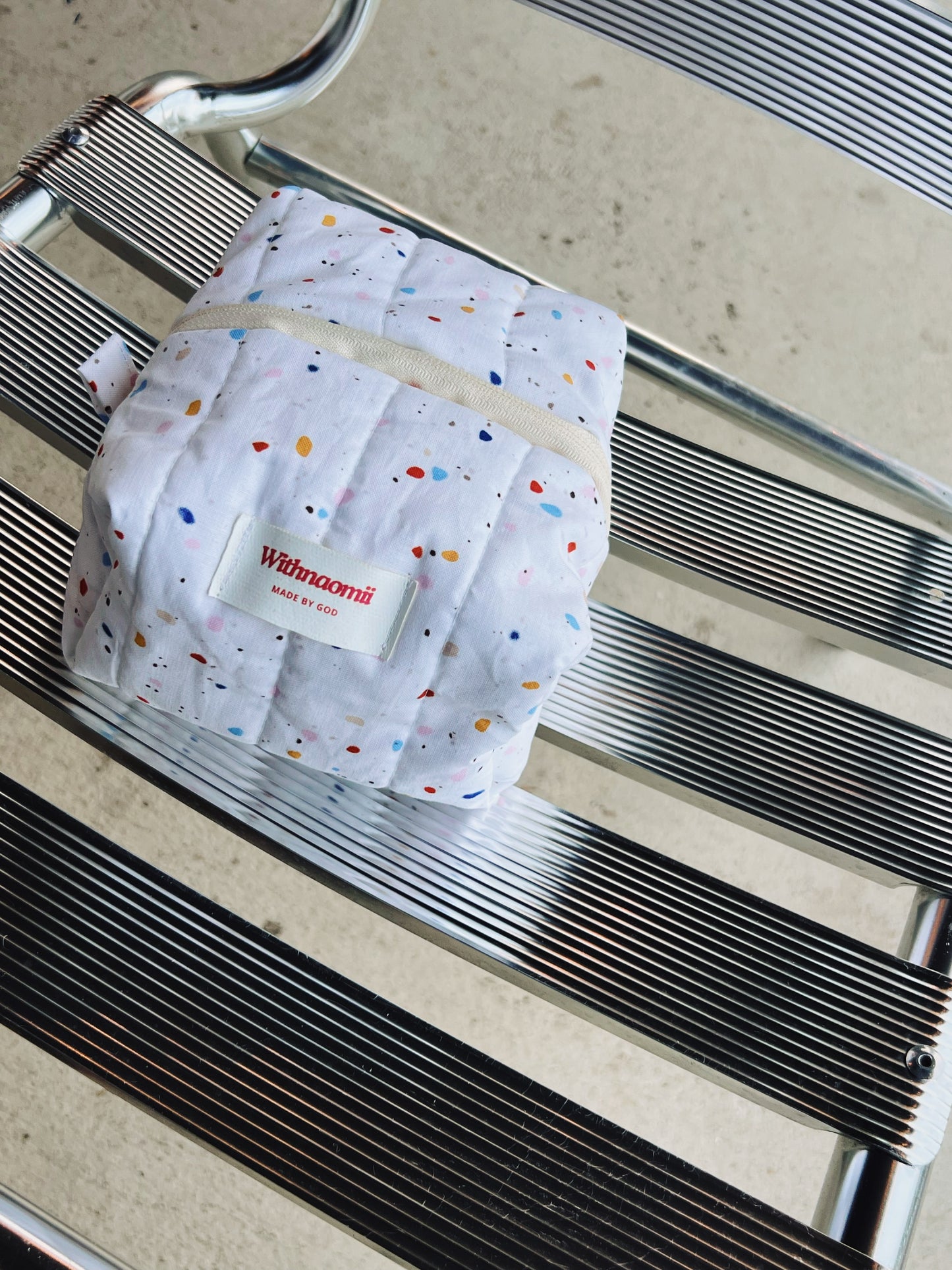 Mini confetti makeup bag