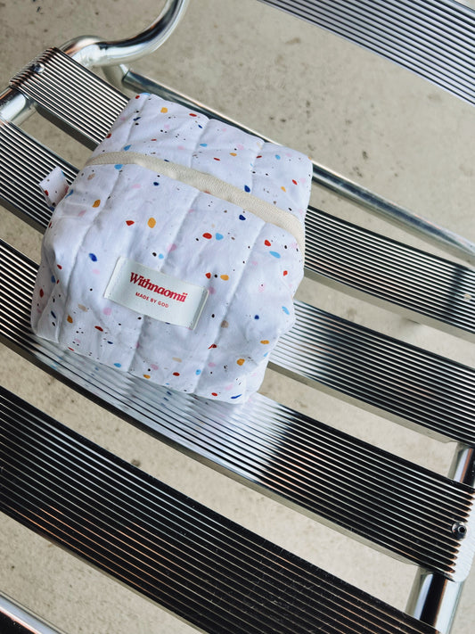 Mini confetti makeup bag