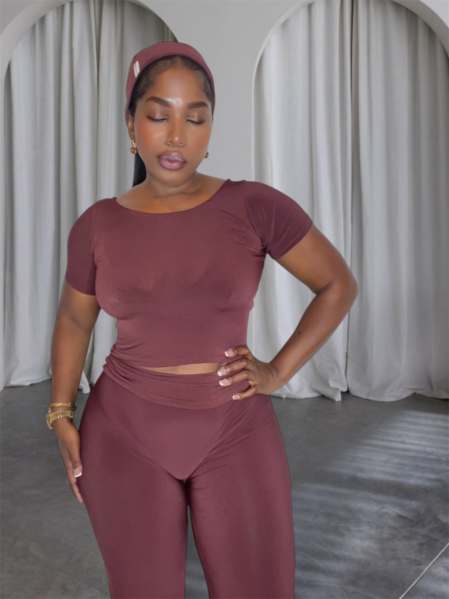 Ash Wide leg flip over pants set