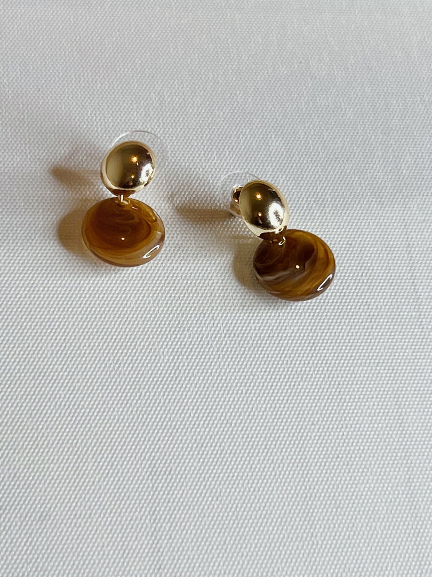 Mini marble earrings