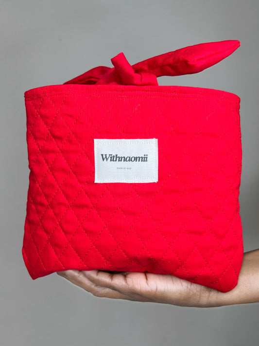 Be still & know | padded Bible sleeve cherry