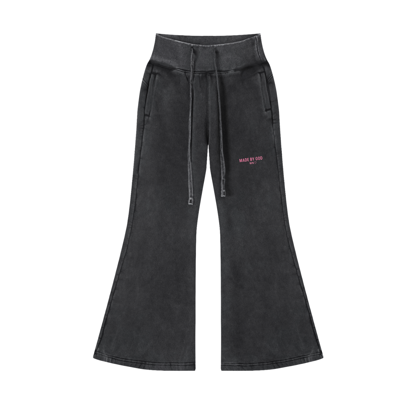 Vintage Long Washed Flared Fleece Pants
