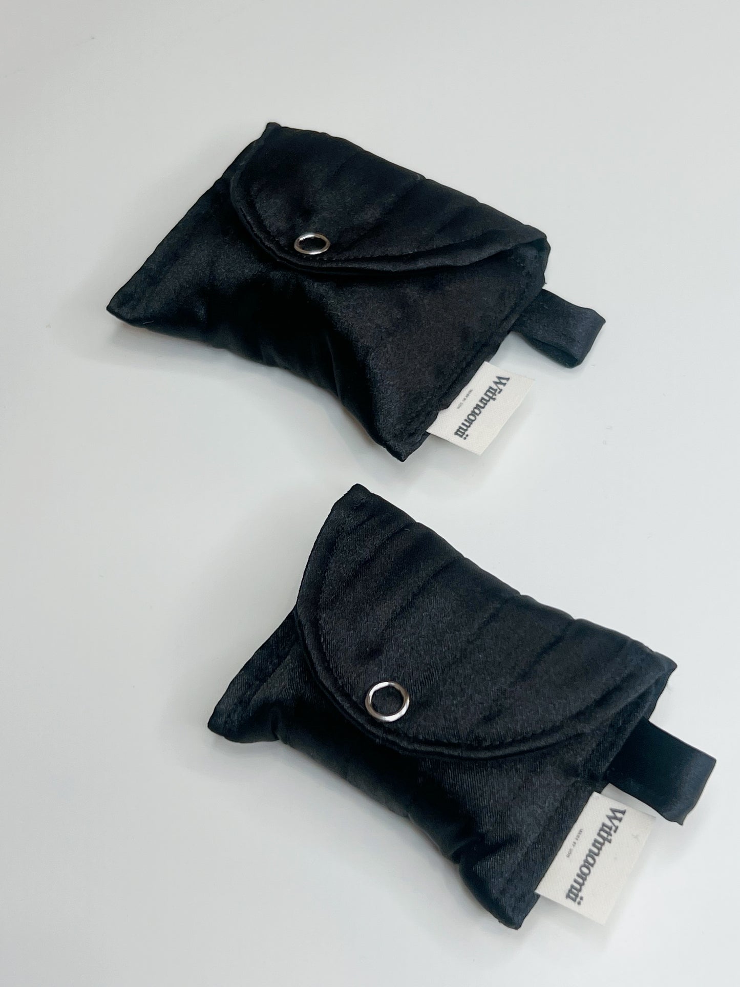 Satin obsession padded AirPod case with keychain hoop