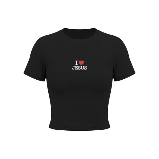 I Heart Jesus Performance Crop T-Shirt