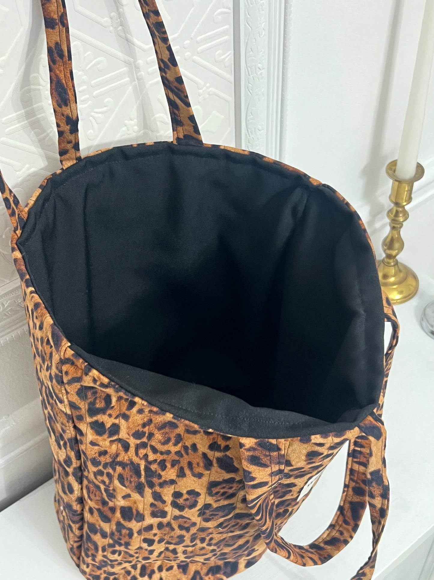 The Sunday tall quilted tote bag