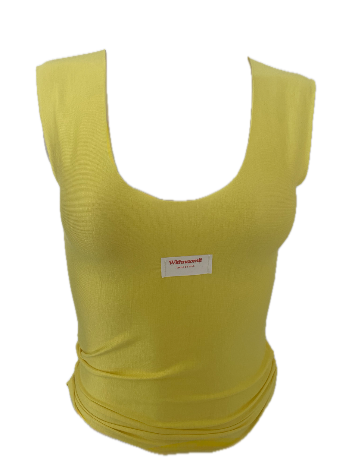 The undone scoop neck logo tank yellow