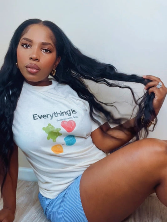 Everything is sweeter with God graphic T-shirt