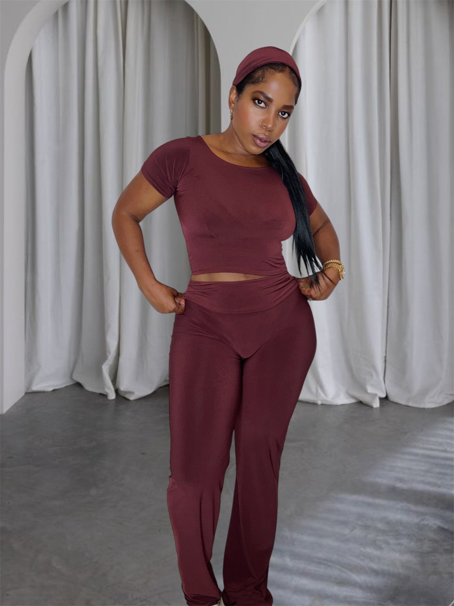 Ash Wide leg flip over pants set