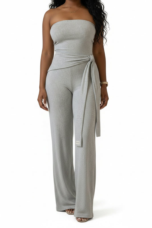 Muse Premium Heather Gray Wide-Leg Pants