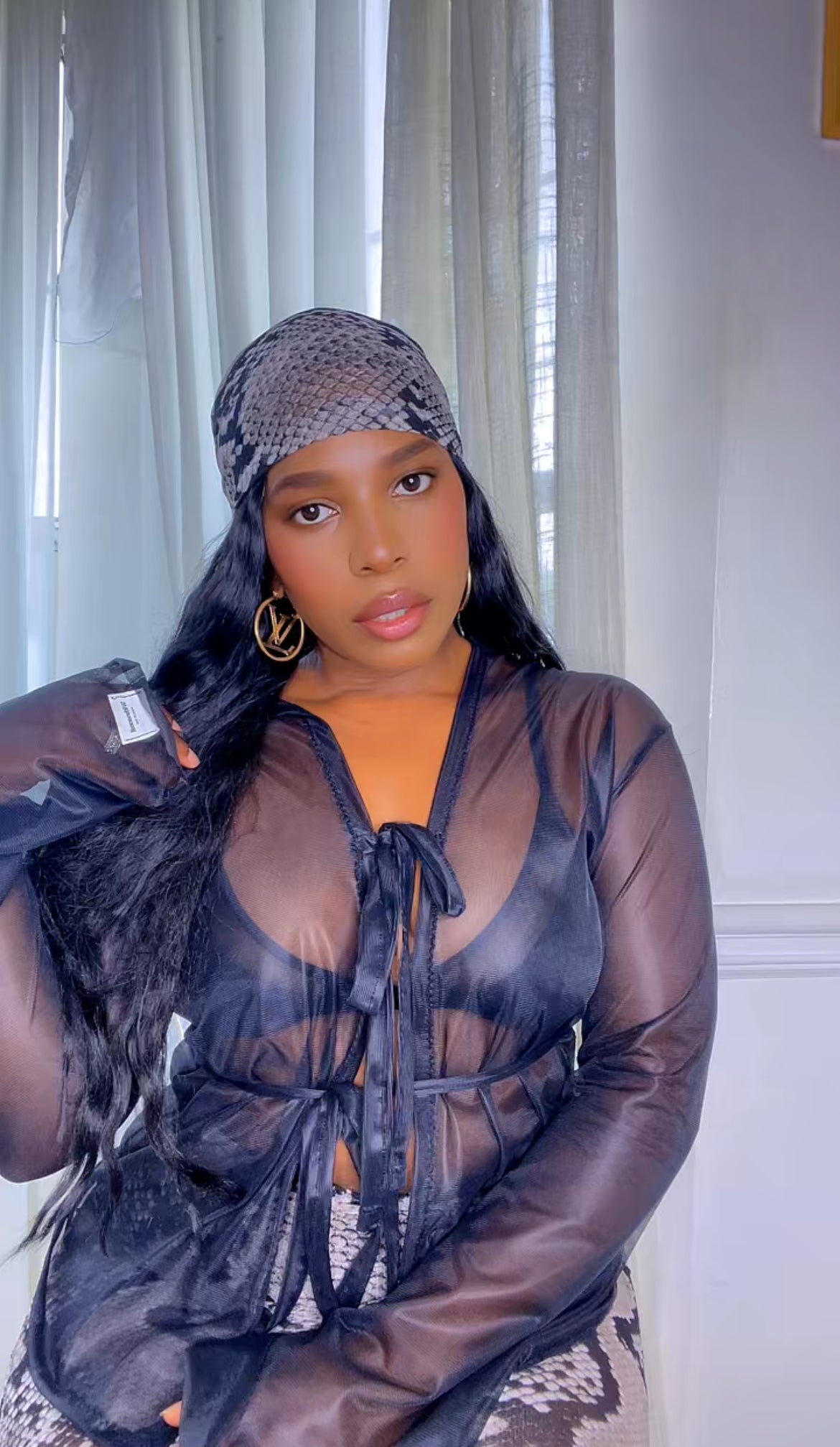 Chloe headscarf python