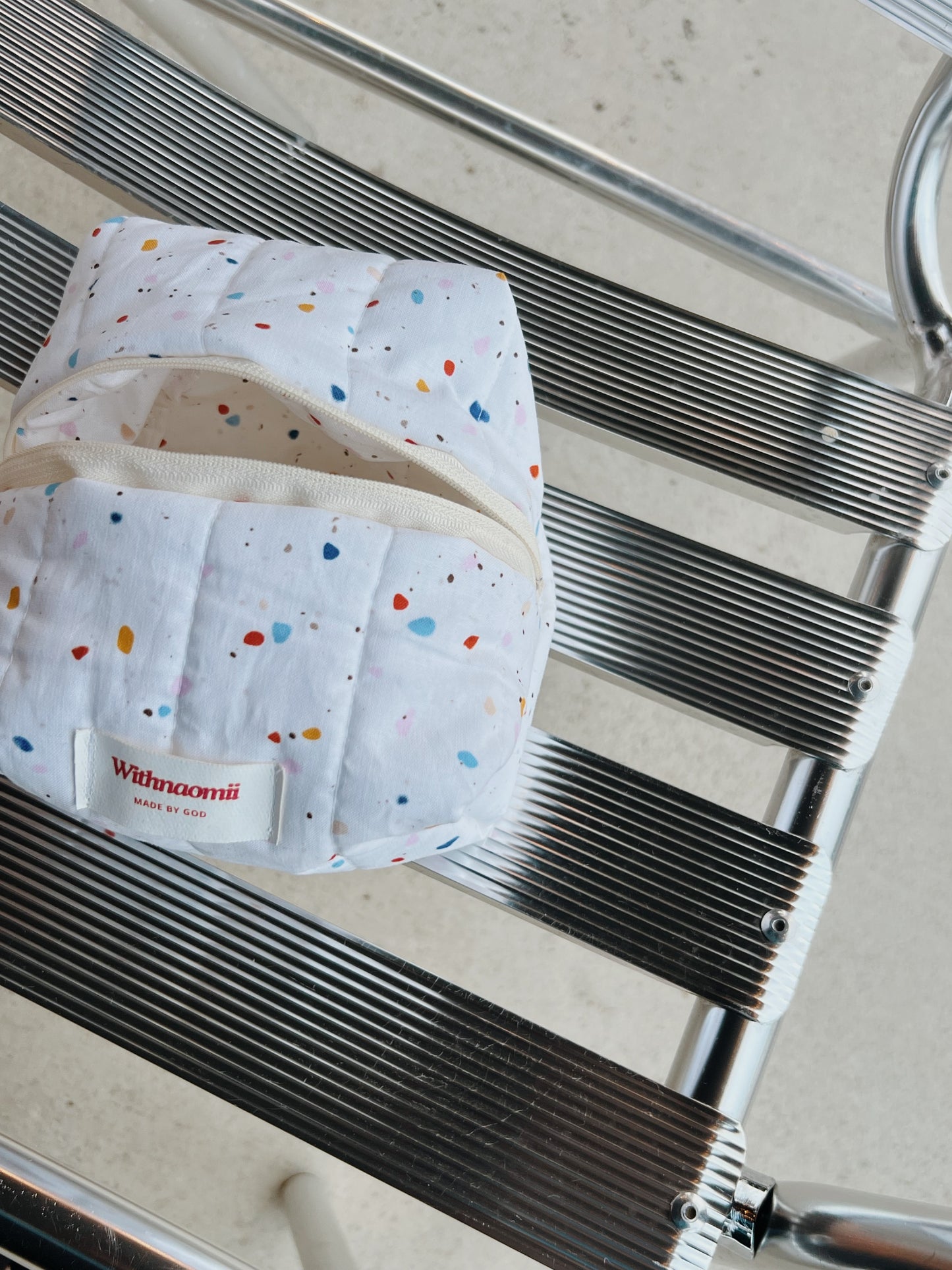 Mini confetti makeup bag