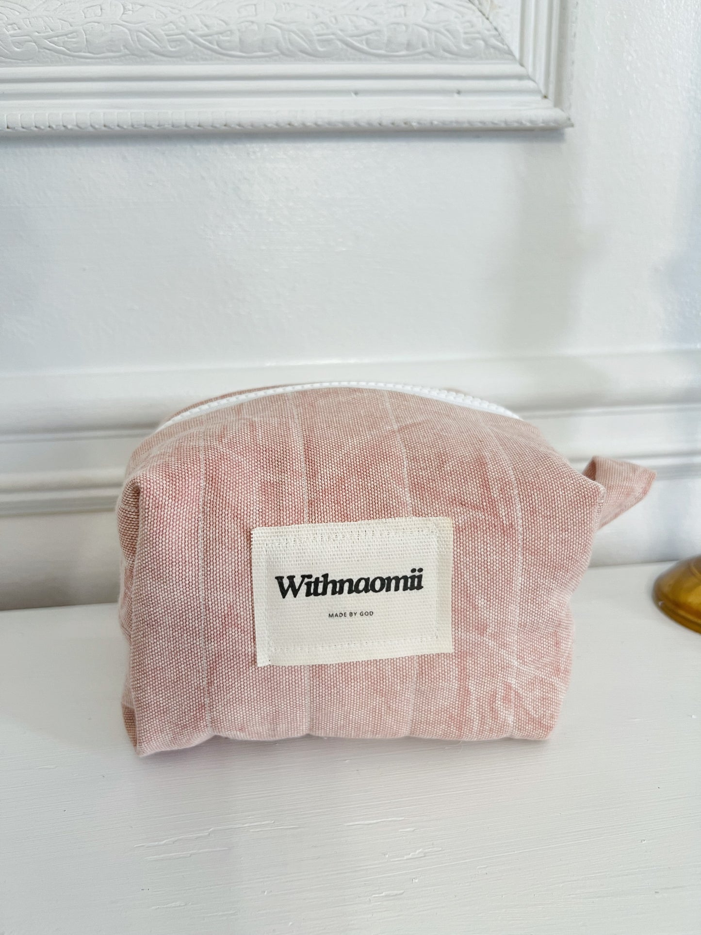 Take me with you • small quilted bag blush