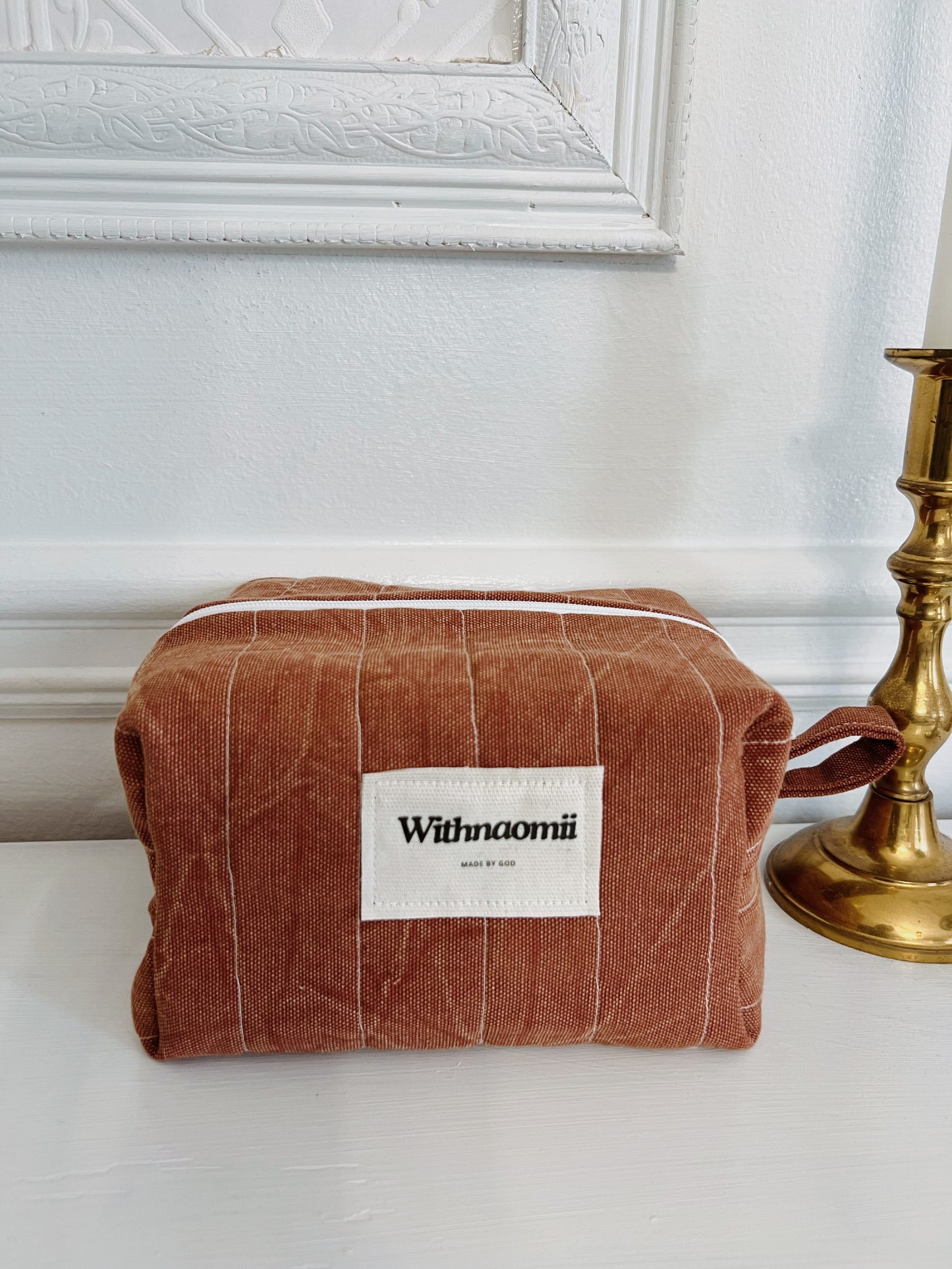 Take me with you • small quilted bag topaz
