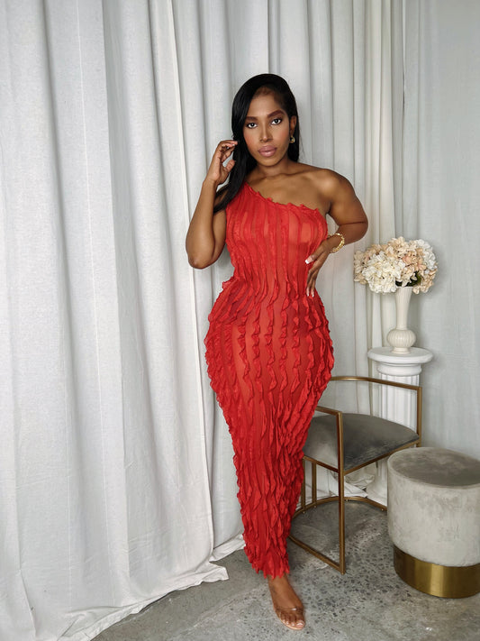 Chosen one dress restock rust orange