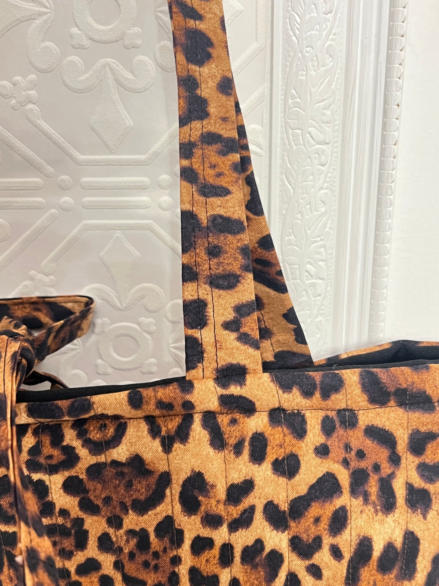 The Sunday tall quilted tote bag