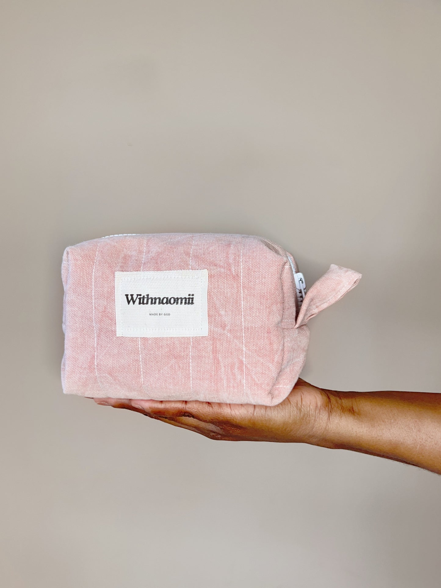 Take me with you • small quilted bag blush