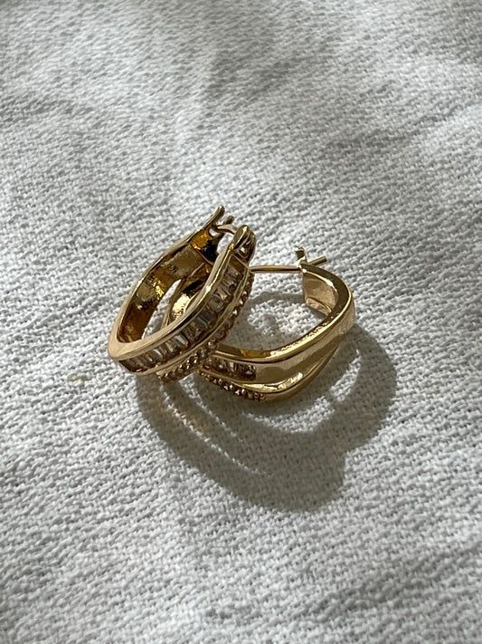 Eternal gold diamond earrings