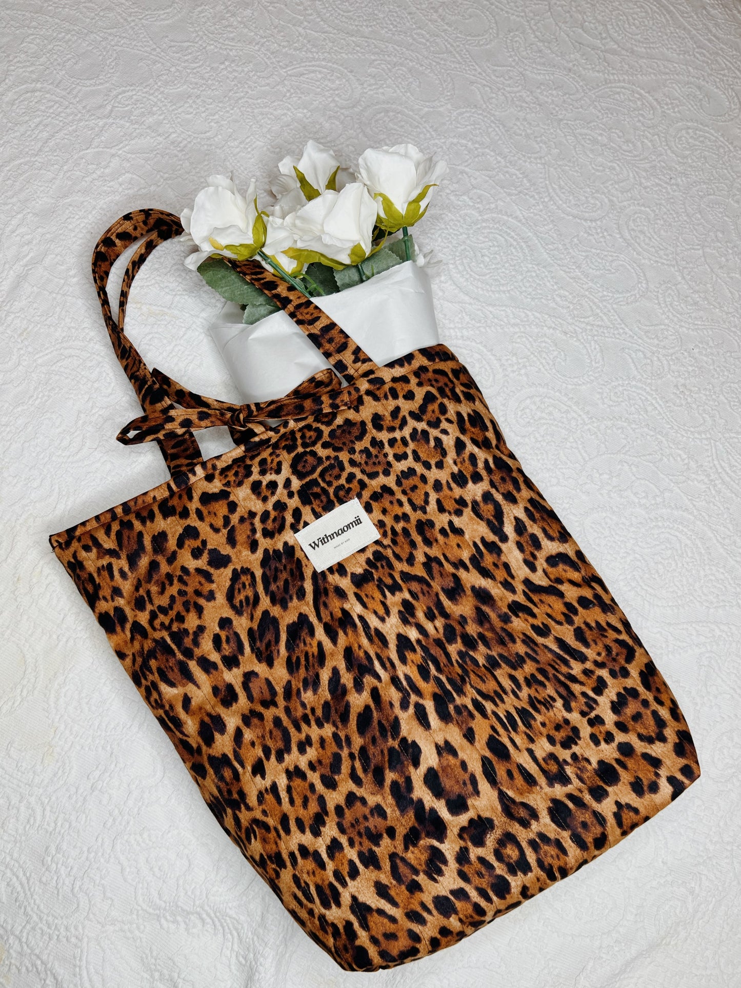 The Sunday tall quilted tote bag
