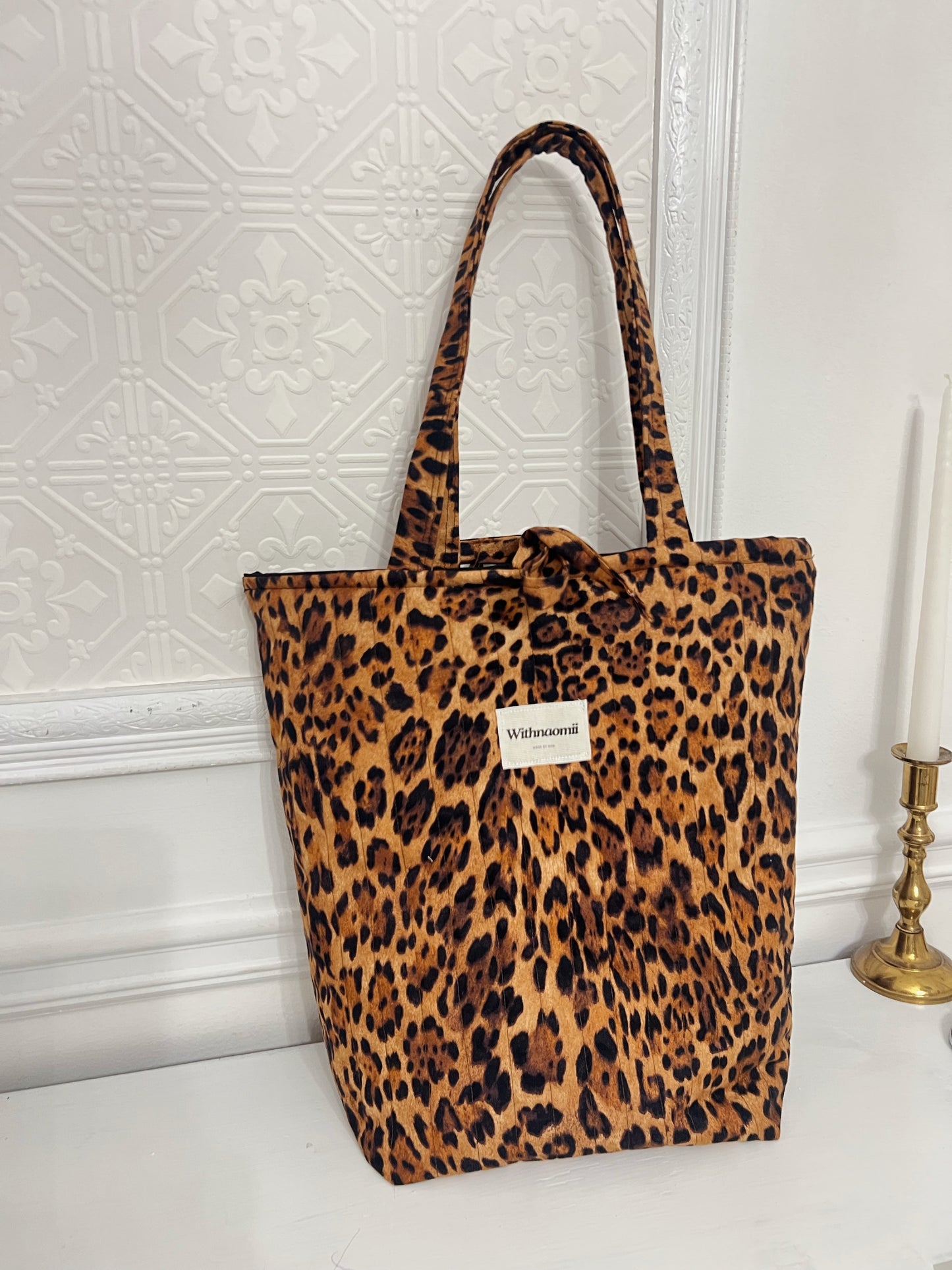 The Sunday tall quilted tote bag