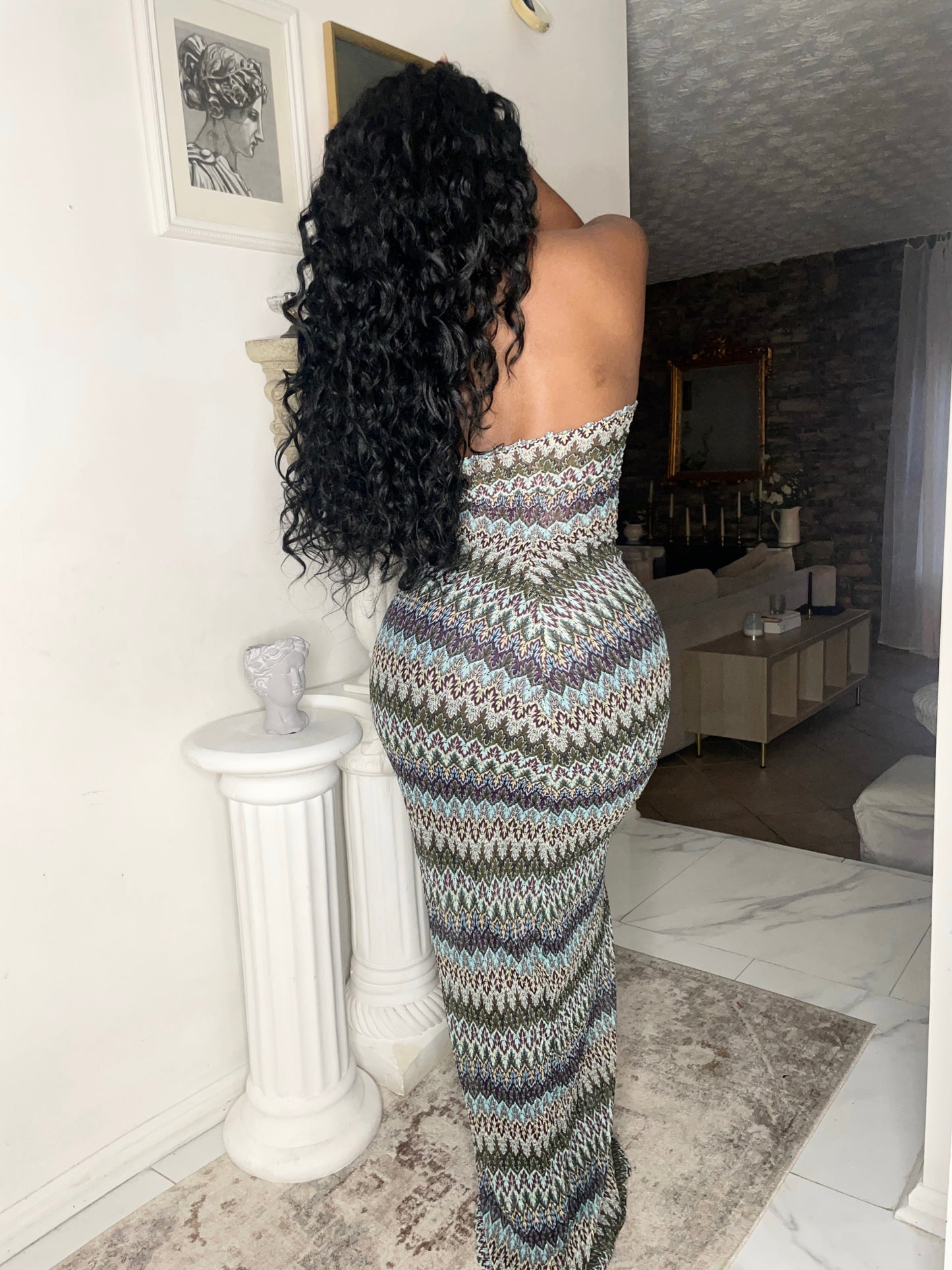 Battery slip maxi dress