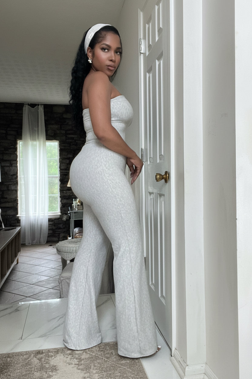 Muse Premium Heather Gray Wide-Leg Pants