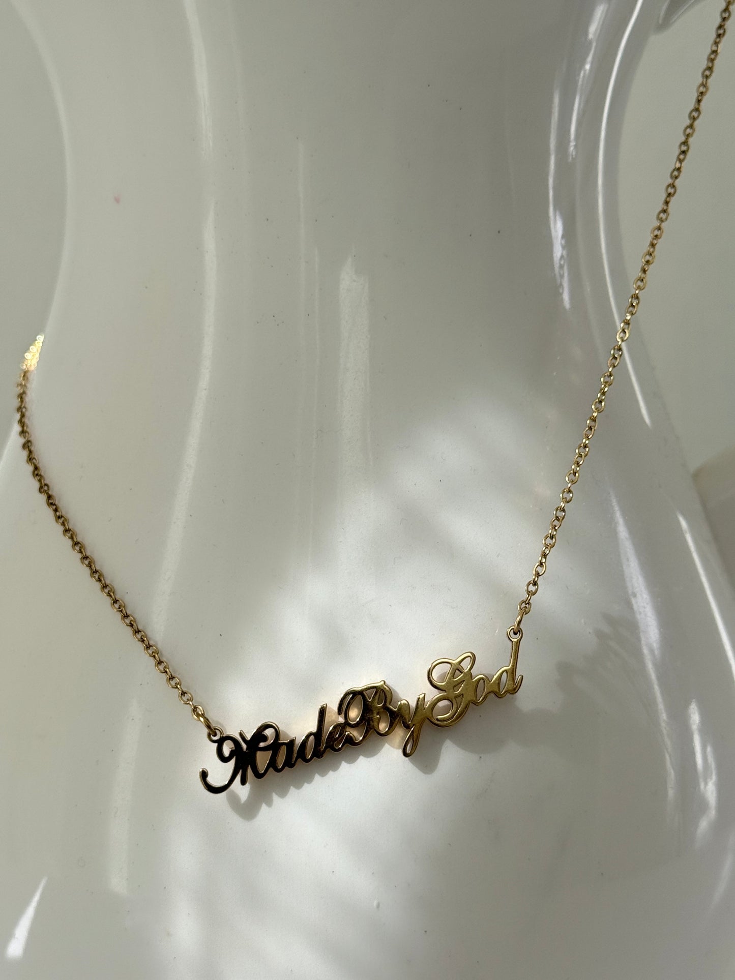 A still voice gold necklace