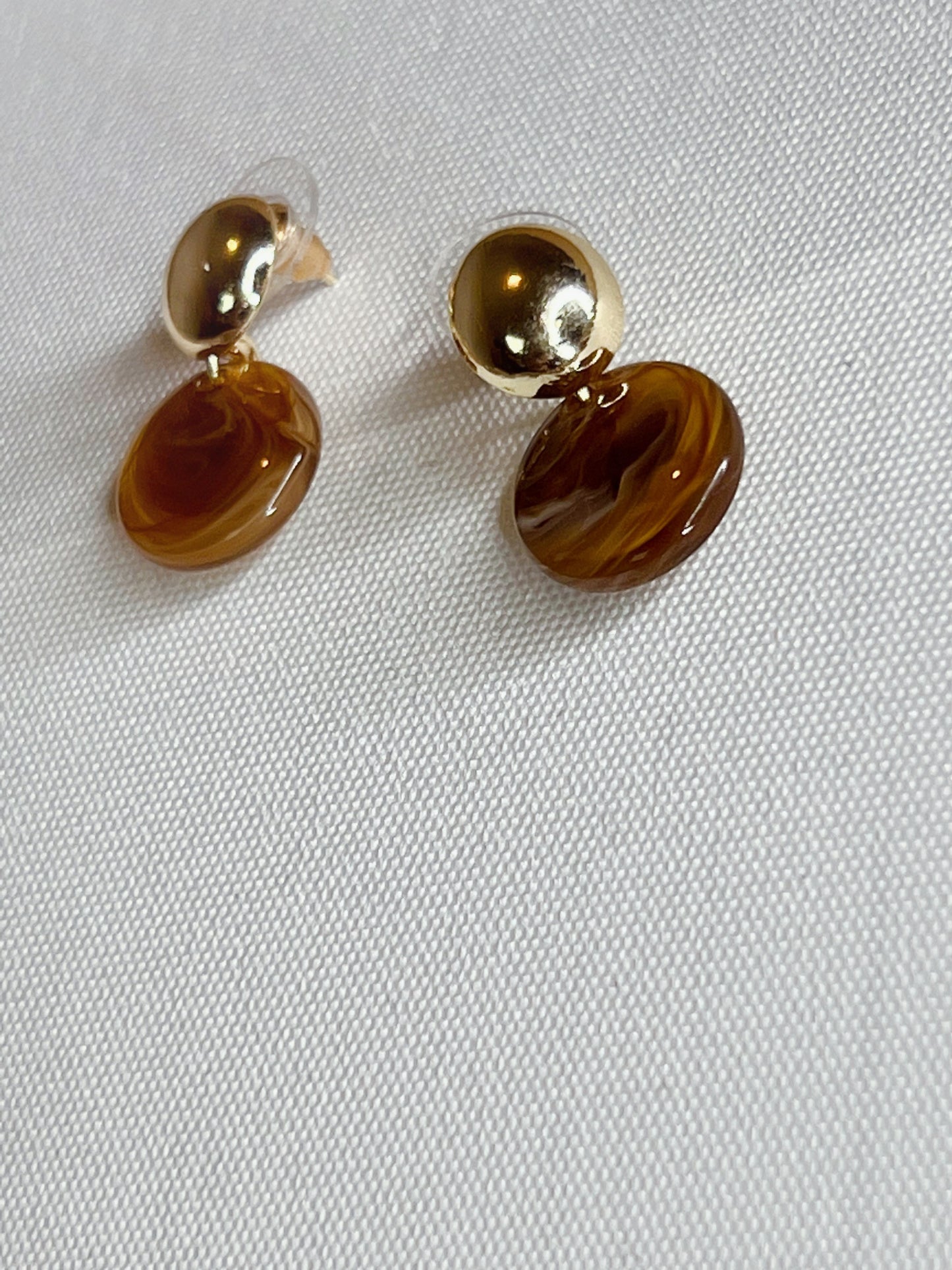 Mini marble earrings