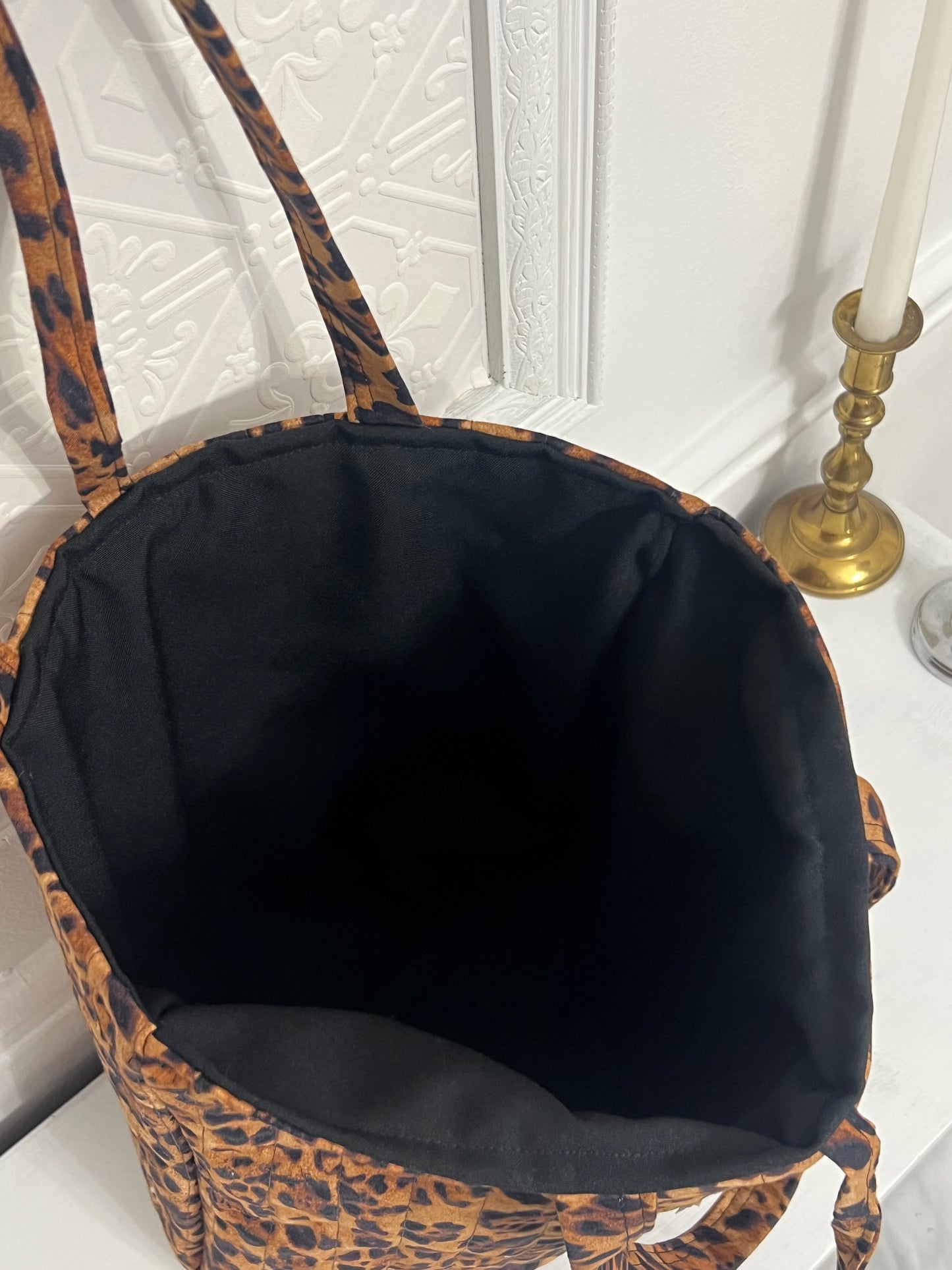 The Sunday tall quilted tote bag