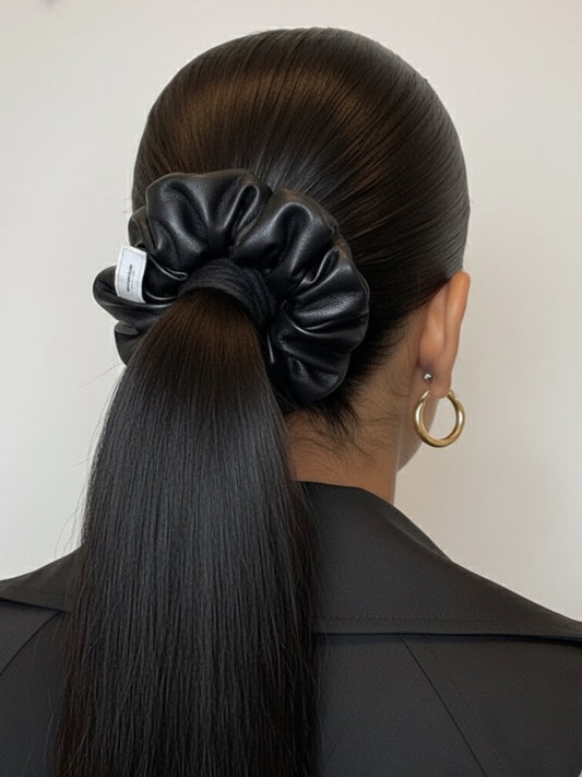 Mini Leather | XXL scrunchie