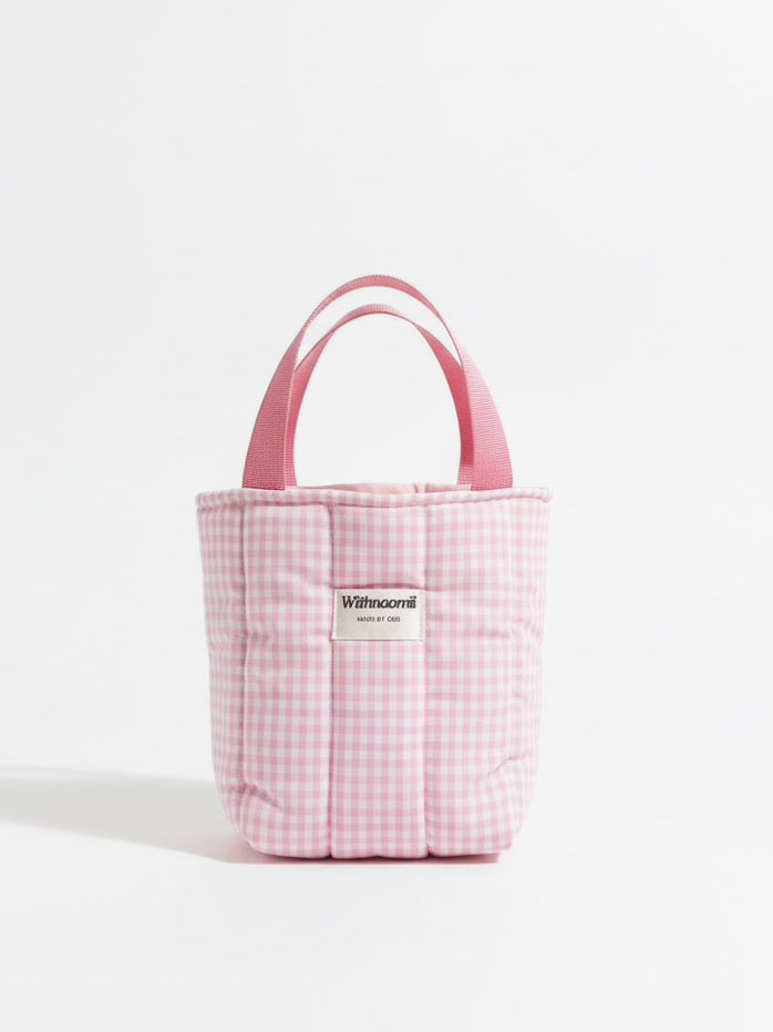 The mini gingham pink bag