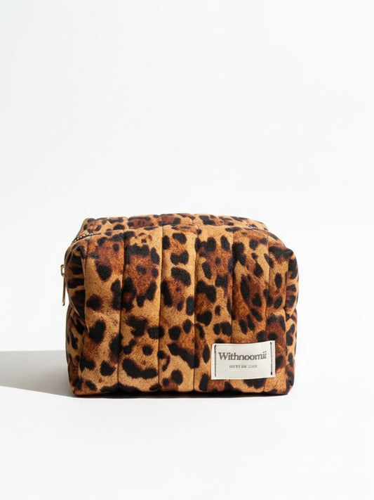 Mini fit everything leopard makeup bag